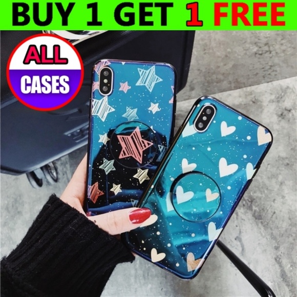 Accessories - *NEW iPhone X/XS/7/8/Plus Heart/Star Case W/Holder